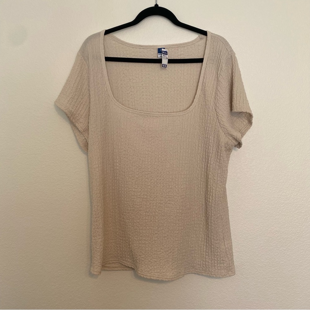 Old Navy Textured Square Neck Top Sz XXL Tall Excellent Used Condition